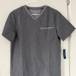 Jaanuu Charcoal Short Sleeve Scrub XS Top NWT